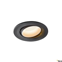LED Ceiling recessed luminaire NUMINOS MOVE S, 2700K, 20, black/white