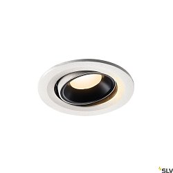 LED Ceiling recessed luminaire NUMINOS MOVE S, 3000K, 20, white/black