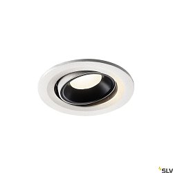 LED Ceiling recessed luminaire NUMINOS MOVE S, 4000K, 55, white/black